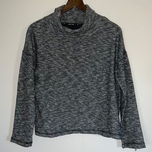 Obey Cowell neck boxy sweater in navy Heather size extra small